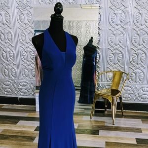 NWT - Royal Blue Mermaid Halter Dress